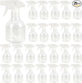 25 Pcs Plastic Spray Bottles 8 oz Empty Clear Refillable Spray Bottles with Adjustable Trigger Sprayers from Fine to Stream for Cleaning Solutions Reusable for Plants Oils Hair