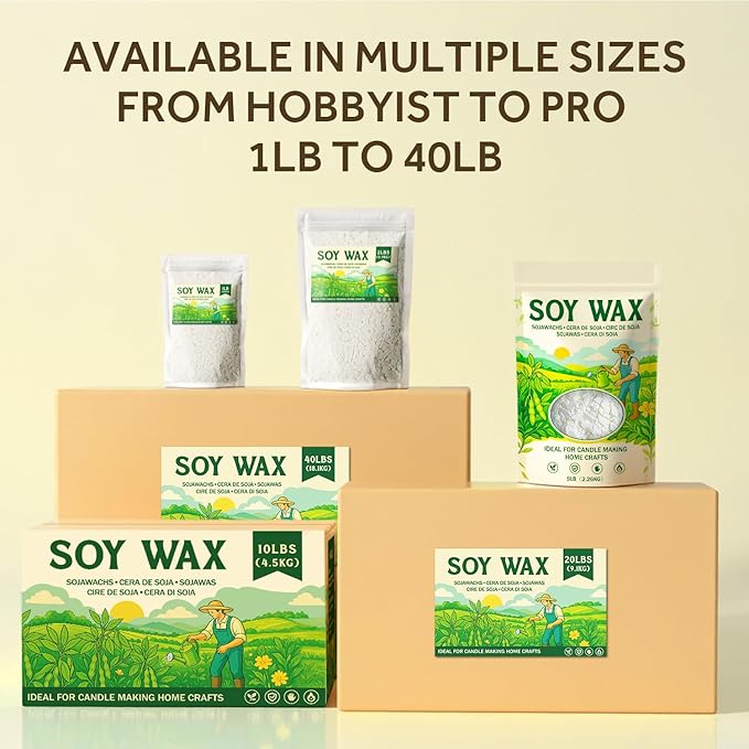 NORVENCE Soy Wax for Candle Making, Natural Soy Wax Flakes 10lb, Premium Candle Wax for DIY Candle Crafting