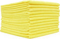 The Rag Company - All-Purpose Microfiber Terry Cleaning Towels - Commercial Grade, Highly Absorbent, Lint-Free, Streak-Free, Kitchens, Bathrooms, Offices, 300gsm, 12in x 12in, Yellow (12-Pack)