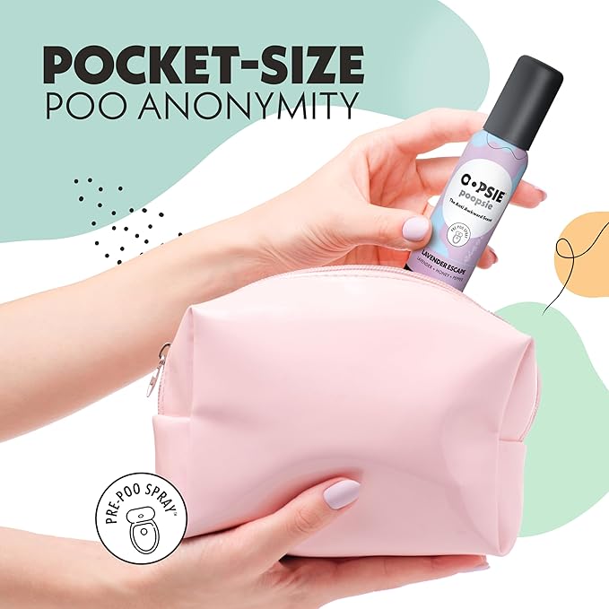 OOPSIE POOPSIE - Lavender Escape - Before & After You Go Toilet Spray 2oz - Portable Odor Eliminator - 4 Pack