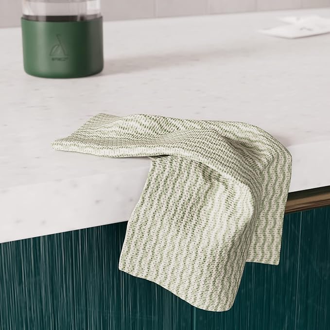 Amazon Aware All Purpose Cleaning Cloth, 8 Count, Pack of 1 Green, 13 x 15 Inch