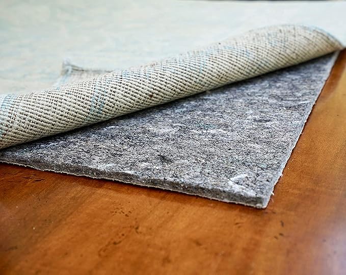 RUGPADUSA - Dual Surface - 6' Square - 1/4" Thick - Felt + Rubber - Non-Slip Backing Rug Pad - Safe for All Floors
