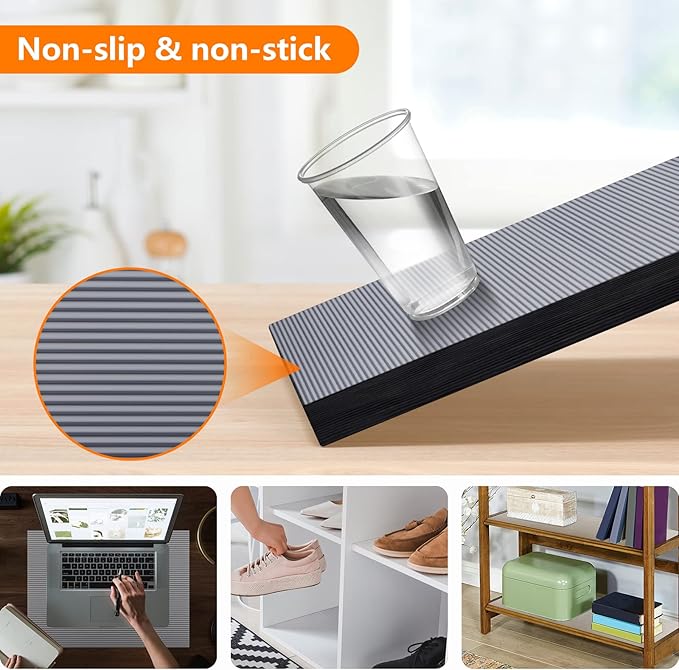 Shelf Liners for Kitchen Cabinets Non Adhesive Drawer Liner EVA Material Cupboard Mat Waterproof Refrigerator Mats Washable Fridge Liner for Cupboard and Desks Clear Shelf Liner 17.3 x 78.7 Inches