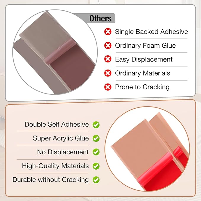 Floor Transition Strip Self Adhesive Vinyl Door Threshold for Doorways Carpet Edging Trim Overlap Edge Reducer for Laminate Floor, Carpet, Tile (Yellow Oak Grain, 3/5" to 4/5", 10Ft)