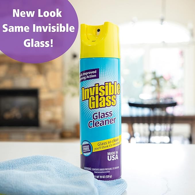 Invisible Glass 91160-2PK Premium Glass and Window Cleaner for Auto and Home Cleans Glass, Windows, Glass Cooktops, Patio Doors, and More, Streak-Free, Ammonia-Free, Tint-Safe, 19 Oz, Pack of 2