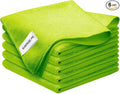 Microfiber Cleaning Cloth for Kitchen Housekeeping Dish Electronics Dust Rags Thick Lint Free Car Wash DryingTowel (12"x12") Green-6 Pack