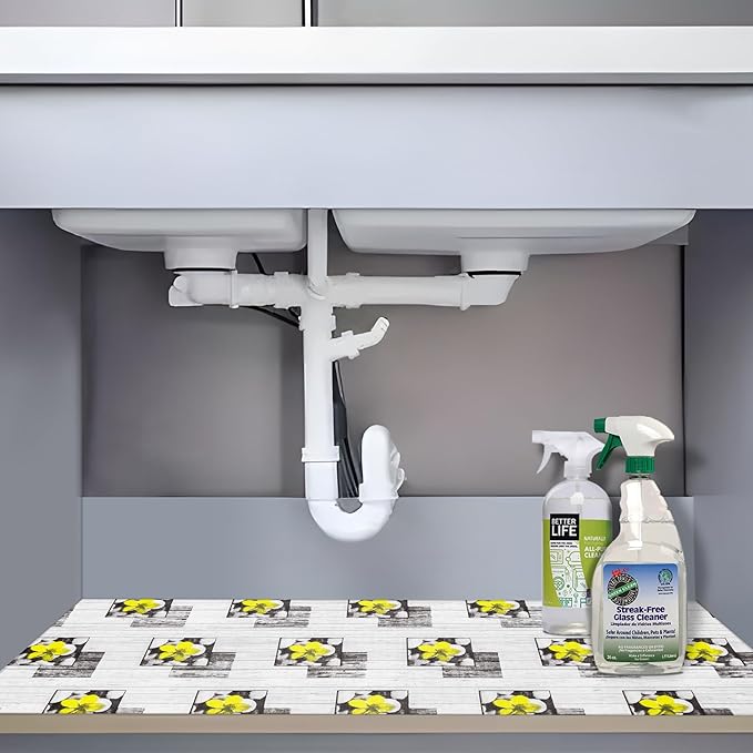 Shelf Liner 18" W x 288" L Non Adhesive Kitchen Drawer Liner, Waterproof Shelf Liner Durable Anti-Slip for Kitchen Cabinets