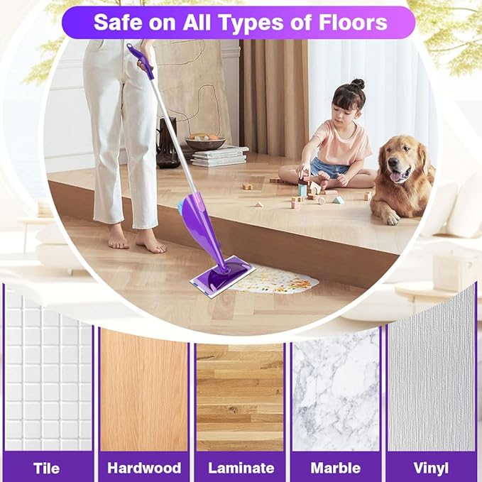 Orighty Dry Mop Pads Refill Compatible with Swiffer WetJet, Multi-Layer Mopping Pads, Multi Surface WetJet Hardwood Floor Cleaner Spray Mop Pads Refills, 48 Count
