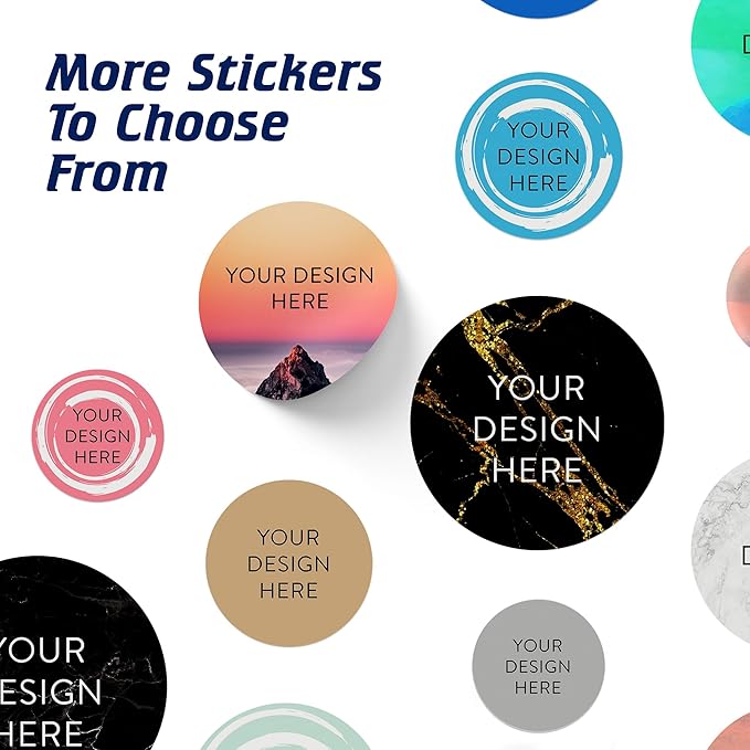 100 Custom Vinyl Stickers - Upload Your own Image, Text, Design, Logo - Personalized Logo Labels for Handmade, Packaging, Bottle, Jars, Candle, Brand Stickers (Mountain, 4x4)