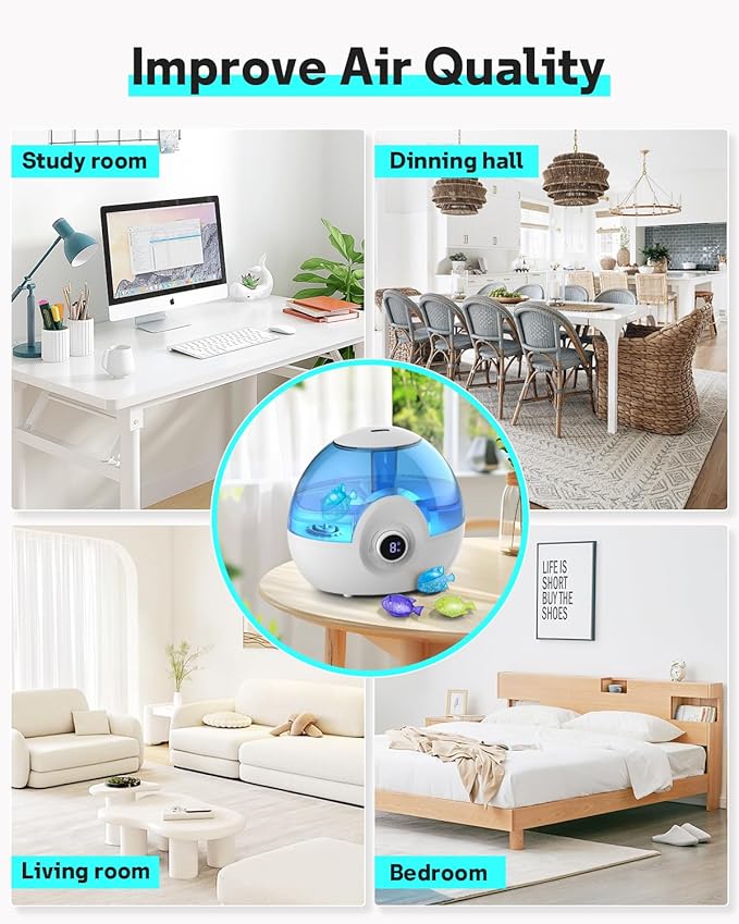 Leemone Humidifier Cleaning Fish for Humidifiers & Fish Tanks, 10 Pack Humidifier Cleaner, Purifies Water, Prevents Hard Water Build Up, Reduces Scale