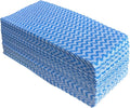 Disposable Cleaning Cloths Multi-Purpose Heavy Duty Disposable Dish Cloth Dish Rags for Kitchen, 7.87 x 15.75 inches -50 Counts/Pack,Blue