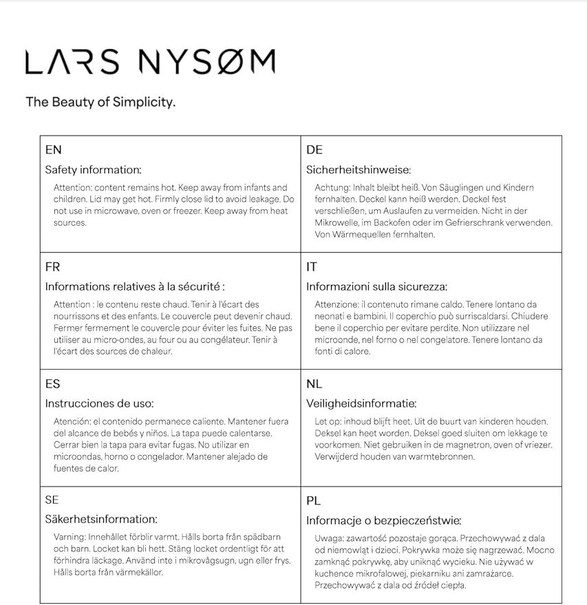 LARS NYSØM Stainless Steel Insulated Water Bottle 12oz 17oz 25oz 34oz 51oz | Insulated Thermo Flask for Hot and Cold Beverages | Leakproof Drinking Bottle (Taupe Brown, 17oz)