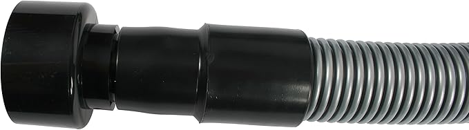 Cen-Tec Systems 20 Ft. Premium Shop Vacuum Extension Hose with 2 tank adapters and 1.25" curved end, Silver
