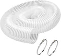 PVC Dust Collection Hose 6" x 5', Flexible Heavy PVC Fume Collection Hose with Carbon Steel Wire Coil for Dust Collection Systems, Woodworking, Workshops