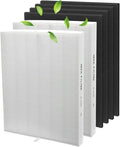 AP-1512HH Replacement Filter for Coway AP-1512HH and Airmega 200M Air Purifier,2 True HEPA and 4 Carbon Filter Replacement,Compared to Part # 3304899