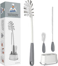 MR.SIGA Water Bottle Brush Cleaning Set with Storage Holder, Cleaning Brushes for Tumbler, Straw, Baby Bottles, Drinking Glasses