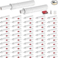 Lounsweer 50 Pack Magnetic Push Latches for Cabinet Door 2.87 Inches Short Push to Open Cabinet Hardware Pop up Lock Magnetic Latch for Closet Cupboard Wine Rack Dresser Drawer Sliding Door(White)