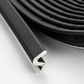 Weather Stripping Door Seal Strip - Soundproof Q-Shaped Foam for Exterior Door Frame, Large Gap Seal, Noise Cancelling, Easy to Install (Black, 21FT)