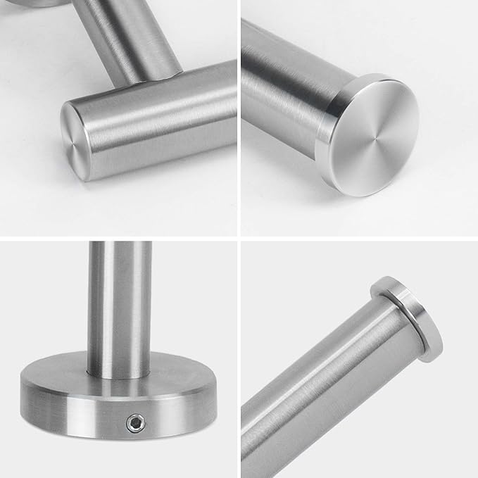 NearMoon Bathroom Toilet Paper Holder, Premium SUS304 Stainless Steel Rustproof Wall Mounted Toilet Roll Holder for Bathroom, Kitchen (3 Pack, Brushed Nickel)