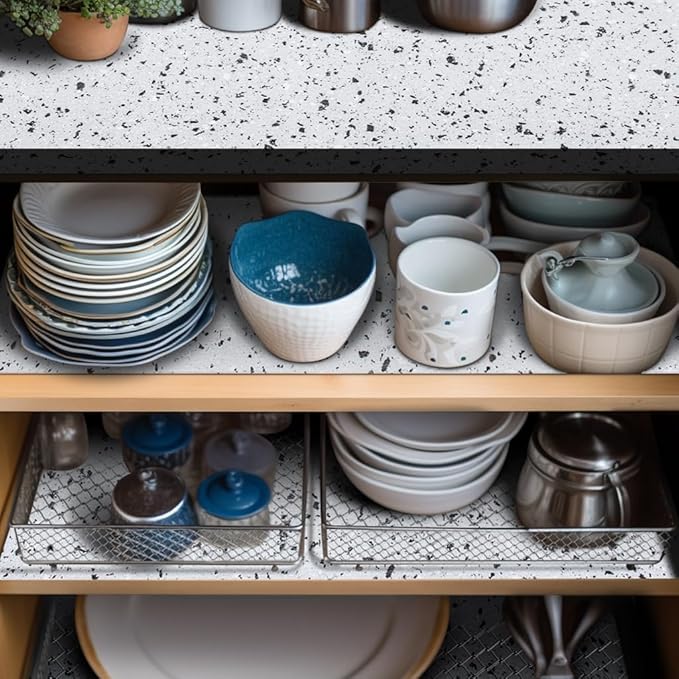 12X360 Inch Shelf Liner for Kitchen Cabinets Non Adhesive Kitchen Drawer Liner