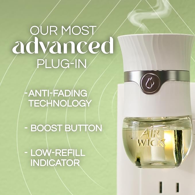 Air Wick Plug in Scented Oil Refill, 5 ct, Fresh Pine and Juniper, Air Freshener, Essential Oils, Fall Scent, Fall decor