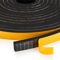 6.5 Feet Weather Stripping Door Seal, 2" Wide X 1" Thick Door Seal Strip High Density Foam Tape Adhesive Strip for Door Soundproofing,Window Insulation (2" x 1" x 6.5FT,Black)