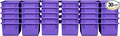 Wood Designs Cubby Storage Bin, Heavy Duty Plastic Containers for Kids Purple Cubby Tray Set of 30