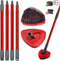 Mop Handle for Ocedar, Scrub Brush and Spin Mop Base Compatible with O Cedar EasyWring 1 Tank Spin Mop,4-Section Spin Mop Handles and Base for EasyWring Spin Mop
