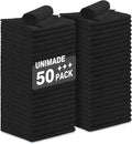 Microfiber Cleaning Cloth, 50 Pack Microfiber Towels for Cars Reusable Shop Rags Bulk Lint Free Cleaning Towels for Car Kitchen Automotive Bar Mechanic Restaurant Garage, 11.5"x 11.5", Black