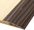 Vinyl Door Threshold Flooring Transition Strip Self Adhesive Carpet Edging Strip for Laminate Doorway Edge Threshold from 3/5" to 4/5" (Grayish Brown Wood Grain, 6.6 Ft)
