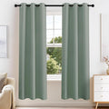 PONY DANCE Blackout Curtains for Bedroom 72 Inch Length 2 Panels Set, Privacy Thermal Insulated Room Darkening Grommet Drapes for Living Room Window, W34 x L72 Inch, Sage Green