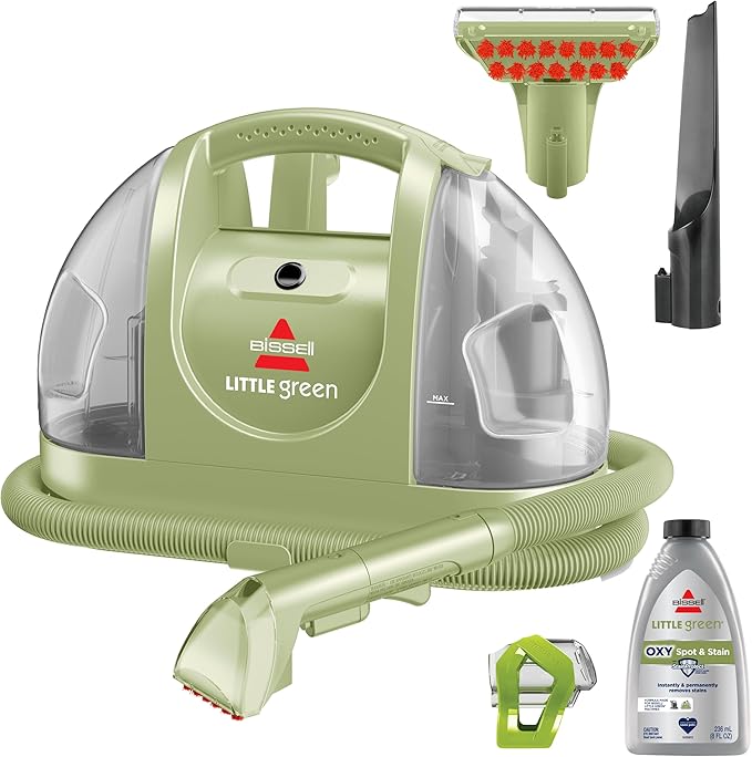 BISSELL Little Green Multi-Purpose Portable Carpet and Upholstery Cleaner, Car and Auto Detailer, with Exclusive Specialty Tools, Green, 1400B