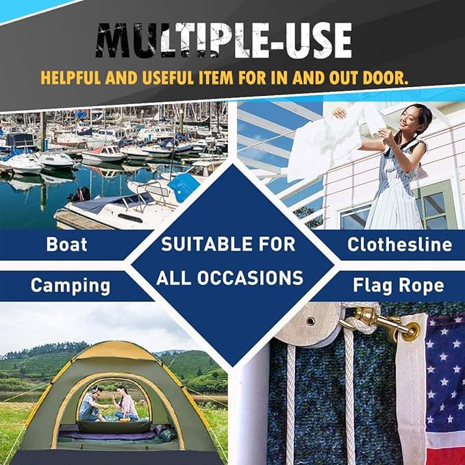 PerkHomy Cotton Rope 3/16" (5mm) 50 ft Multi Purpose Utility Diamond Braided Cord, Natural Cotton for Clothes Line Camping Crafting Flag Pole, Lemon Yellow