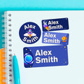 Personalized Name Tag Stickers for Kids (130+ Pack) | Space-Themed Waterproof Labels for School Supplies, Bottles & Lunch Boxes | Custom Vinyl Name Labels for Clothing, Toys & More (B. Space)