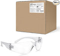 amoolo Safety Glasses for Men Women, Clear Eye Protection for Worl, Lab, Construction (Clear/Adult's Size, 144 Pack)