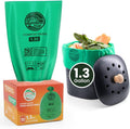 Compost Bags 1.3 Gallon,100 Count,Compostable Small Trash Bags for Kitchen Countertop Compost Bin 0.75, 1,1.2, 1.3Gallon,ASTM D6400, US BPI and Europe OK compost HOME certified