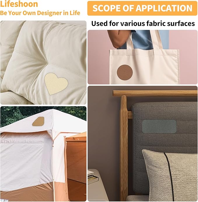 Fabric Repair Patches, Canvas Self-Adhesive Fabric Patches Tape Durable, DIY Large Canvas Repair for Sofa, Couches, Furniture, Chair, Clothing （3.5X79 Inch, Dark Grey）