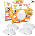 Ducki Door Stop Wall Protector | Self Adhesive Door Knob Wall Protectors from Door Knobs | Rubber Door Stoppers for Wall Damage & Noise | Durable, Shock Absorbent & Discreet | 8 Pack White Door Stops