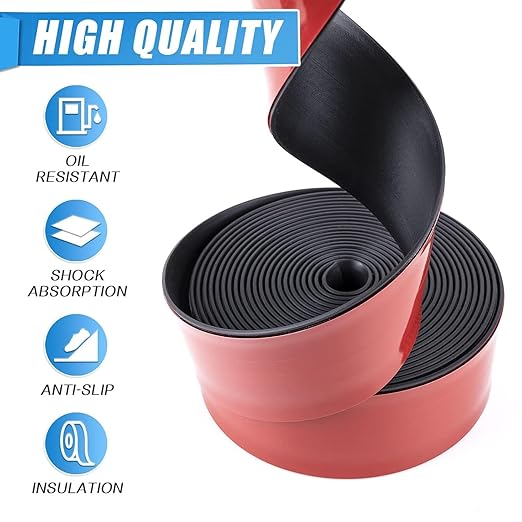 Neoprene Rubber Strips Self Adhesive Sheets, Rolls & Strips with Adhesive Backing Rubber Pads Self Stick Seal Gasket Tape for Matting Padding - 3” Wide x 1/16" Thick x 20' Long