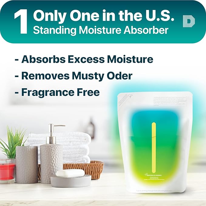 Dry & Dry 10 Pack Standing Moisture Absorbers for Basements, Closets, Bathrooms & Laundry Rooms