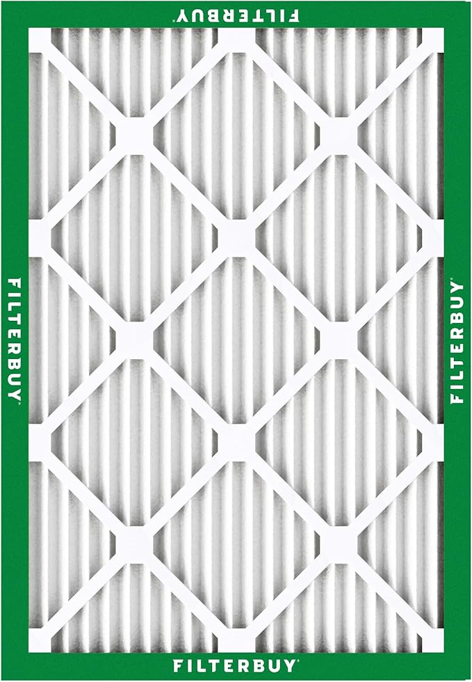 Filterbuy 13x20x1 Air Filter MERV 8 (MPR 700) Dust Defense Replacement (6-Pack), Electrostatic Pleated HVAC AC Furnace Filters, Made in USA (Actual Size: 12.88 x 19.88 x 0.75)