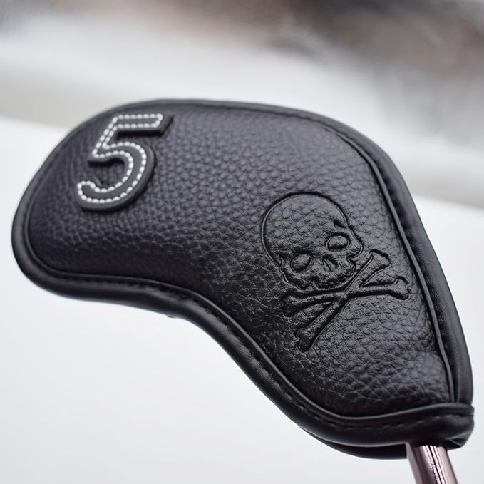 Premium Magnetic Leather Iron and Wedge Golf Club Head Covers