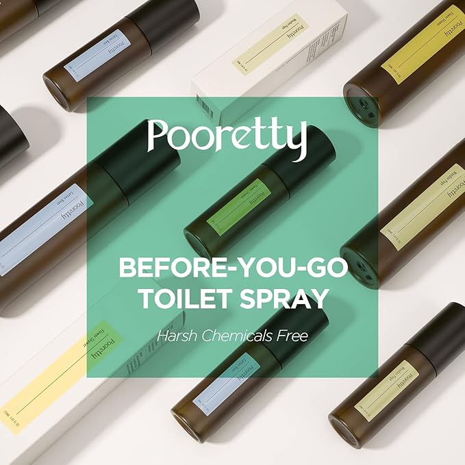 Pre-Poop Aromatic Bathroom Toilet Spray, Potty Deodorizer, Neutralize Bad Odors - Fresh Eucalyptus and Bergamot Scent (1.69 fl.oz. 2 Pack)