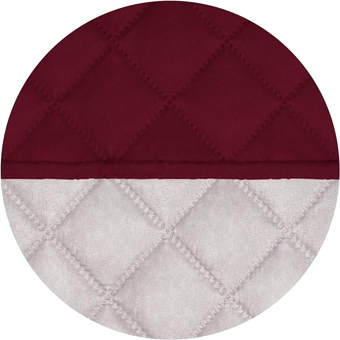 PureFit Reversible Quilted Sofa Cover, Water Resistant Slipcover Furniture Protector, Washable Couch Cover with Non Slip and Elastic Straps for Kids, Pets (Oversized Sofa, Red/Ivory)