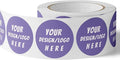 150 Custom Circle/Square BOPP Roll Labels- Personalized Stickers for Business Logo, Party, Wedding Favor, Baby Shower-Any Design Text + Image, Matte/Gloss Finish (3 Inch Circle)