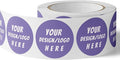 150 Custom Circle/Square BOPP Roll Labels- Personalized Stickers for Business Logo, Party, Wedding Favor, Baby Shower-Any Design Text + Image, Matte/Gloss Finish (2.5 Inch Square)