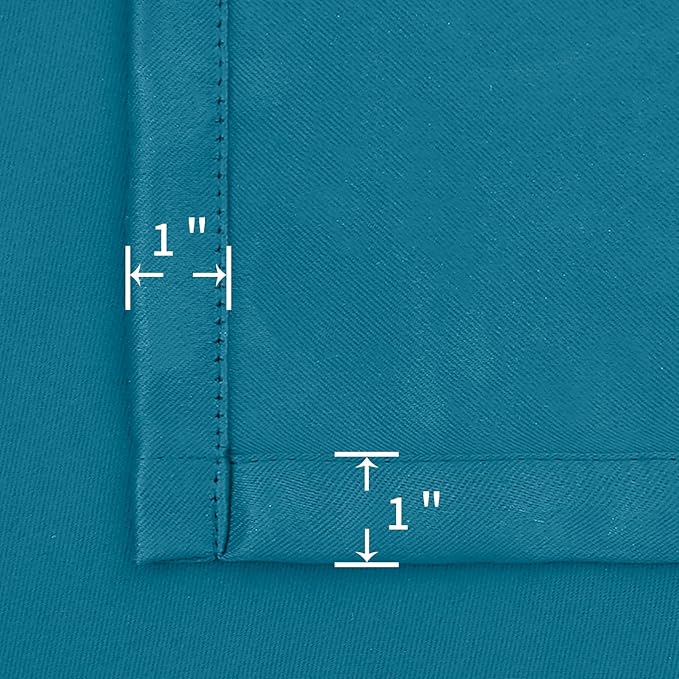 BGment Peacock Blue Blackout Curtains 84 Inch Length for Living Room - Thermal Insulated Drapes with Rod Pocket Darkening Privacy for Bedroom Dining, 52 x 84 Inch, 2 Panels