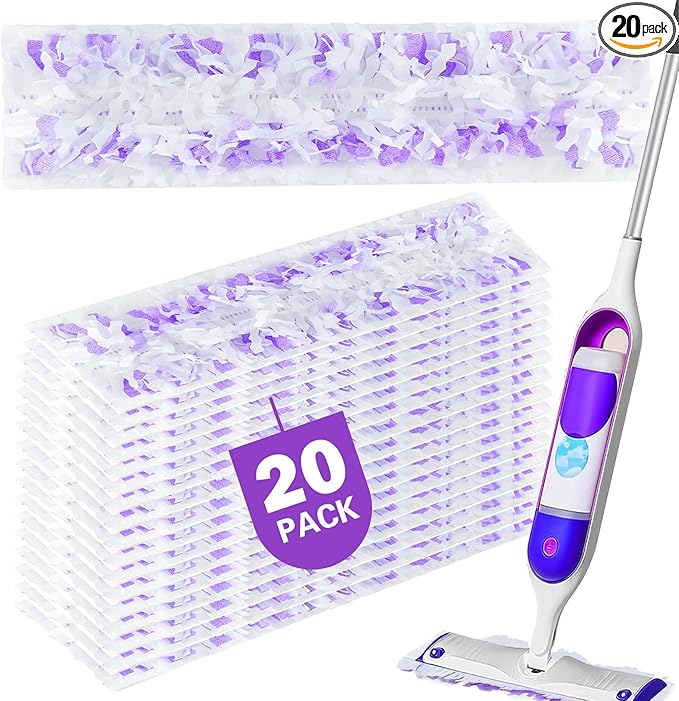 20 Count Power Mop Pads Refills for Swiffer PowerMop Multi-Surface Mopping Pad Disposable Replacement Mop Pads Compatible with Swiffer PowerMop,Safe on All Finished Floors.