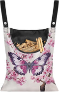 Clothes Pin Hanging Bag, Butterfly Clothes Pins Bag Holder Outdoor 4.Stylish Clothespin Bag with Hanging Rope for Clothes Pin and Clothespin