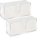 2Pcs Acrylic Paper Towel Dispenser, Paper Towel Holder Countertop Clear Multi Trifold Napkin Holder, Suitable for Z-fold, C-fold or MultiFold Paper Towels for Bathroom, Toilet, Kitchen